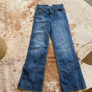 ASK NY Mid Rise Wide Leg Jeans